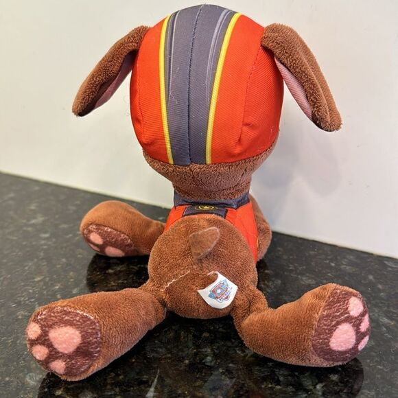 Zuma Paw Patrol Plush Dog Stuffed Animal nickelodeon orange hat - Picture 3 of 5